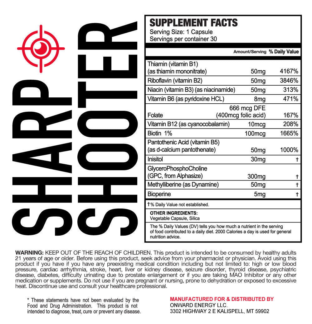 The photo is of Sharpshooter's supplement facts.